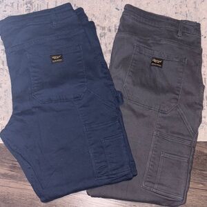 40x 32 length Cat Men's Pants in Navy and Gray
